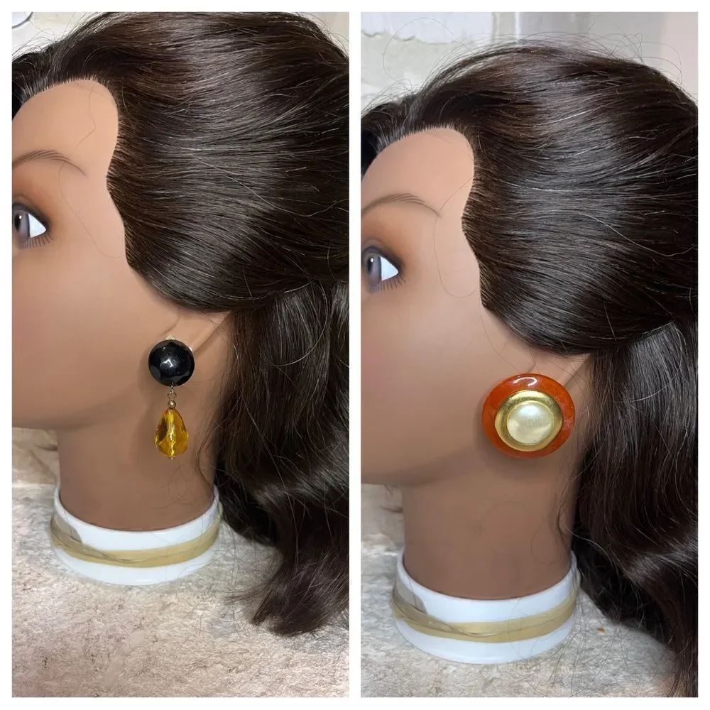 Fashion vintage clip on earring set of 2
